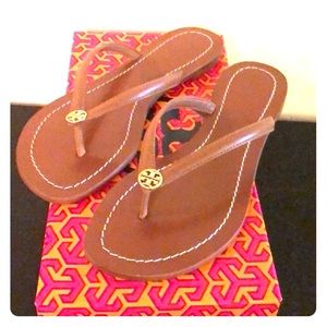 NIB Tory Burch Sandals Royal Tan Size 7